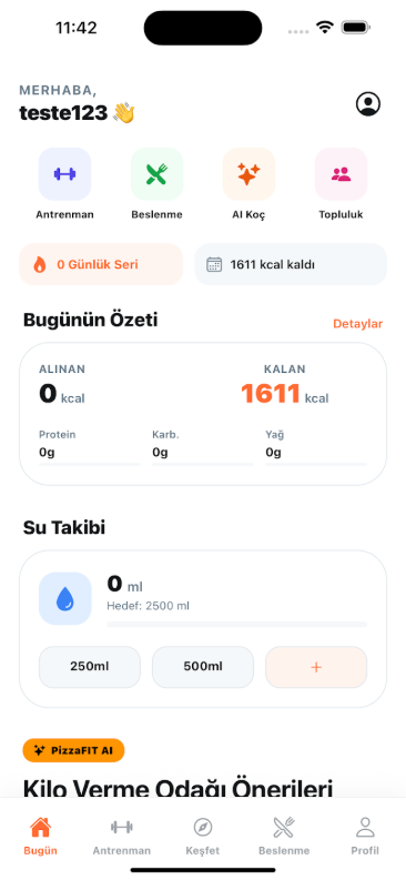 PizzaFIT: Calorie & Fitness Tracking 1